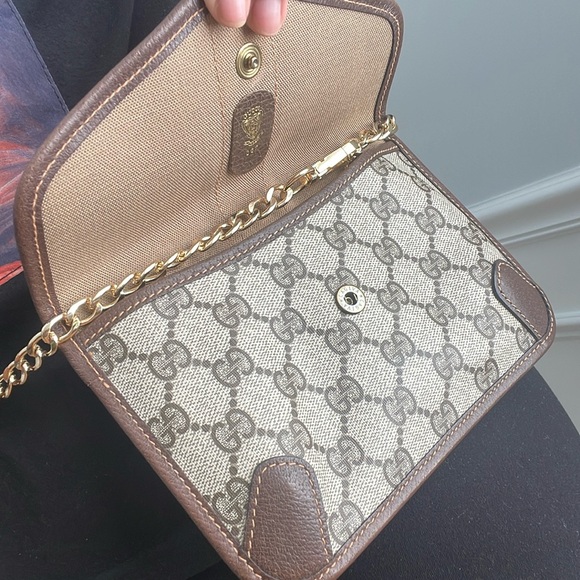 Vintage Gucci GG Monogram PVC Leather Sherry Line Canvas Pouch - Picture 13 of 13